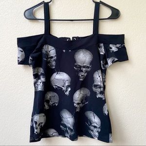 Killstar mind freeze Bardot top